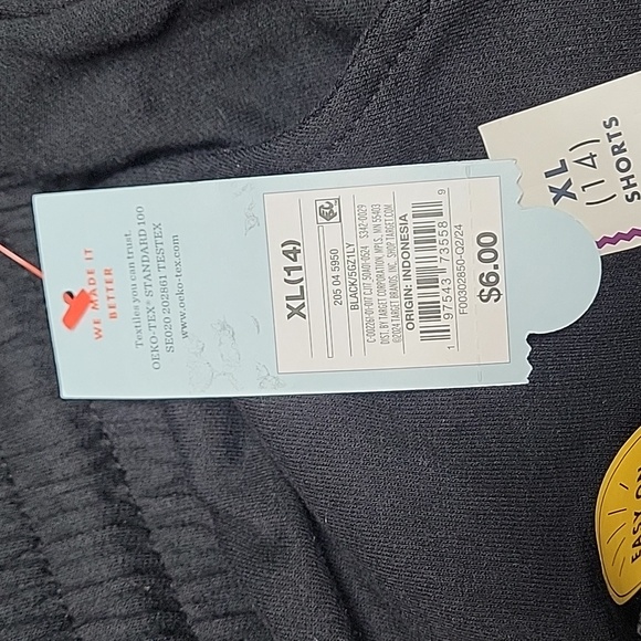 Girls Black Shorts Drawstring Pockets Size XL (14) NWT - Picture 5 of 5